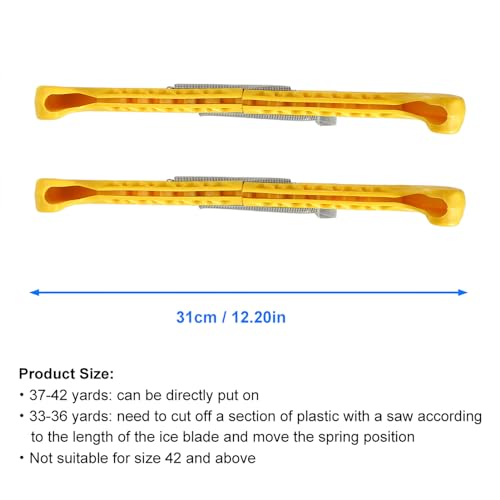 ZJchao Schlittschuh-Schutz, Hockey-Schlittschuh-Schutz, 1 Paar Kunststoff-Eislauf-Schutz, Schlittschuh-Schutz, Schlittschuh-Kufenabdeckungen mit Verstellbarer Feder für von ZJchao