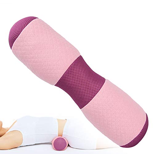 ZJchao Yoga Taillenkissen, Belüftung Gesundes atmungsaktives Trocknen Yoga Lendenkissen,Yoga Rolle mit Dinkelfüllung Waschbarer Bezug aus Baumwolle Yoga Bolster Rolle für Restorative Yoga von ZJchao