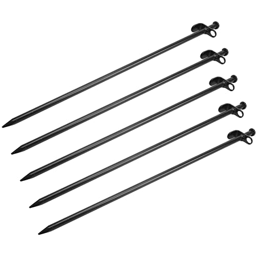 ZJchao Zelteinsätze, Stahlbeschichtete Zink mit 5 -pcs -Erdungsstöbern Metallstöbern für Zelt (40cm) von ZJchao