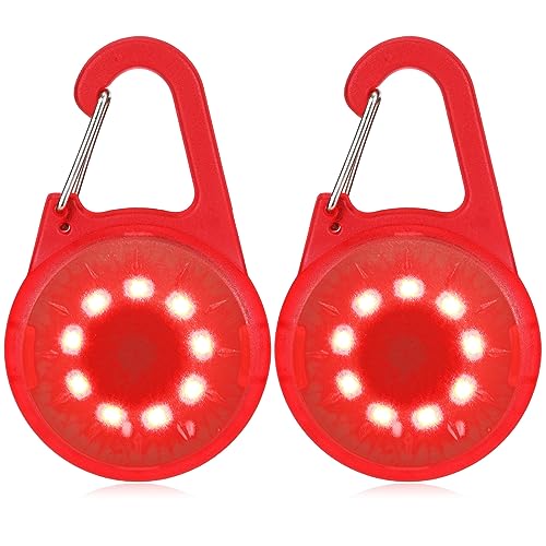ZLCBBD Blinklicht Schulranzen USB Aufladbar Kinder LED Sicherheitslicht Anhänger für Wandern Laufen Joggen Haustier Rucksack leuchtanhänger Hund Rot von ZLCBBD