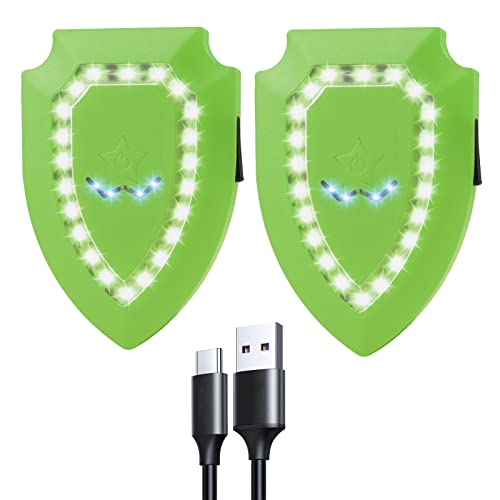 Blinklicht Schulranzen-LED USB Blinklicht Kinder Schulranzen Reflektor Sicherheitslicht Geeignet für Schultaschen Rucksäcke Joggen Camping Hundespaziergang Kajakfahren Kleidung Anclipsen 2 Stück von ZLCBBD