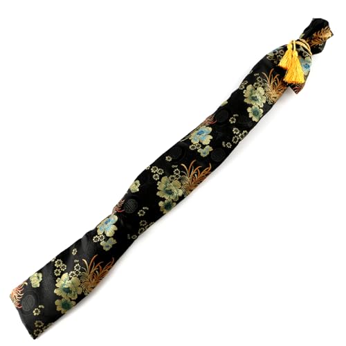 130cm Schwerttaschen im chinesischen Stil,Pflaumen- und Chrysanthemen-Satin-Schwerttasche mit Quastenseil,einlagige Schwerttasche bietet Platz für 1 Schwert,Aufbewahrungstasche für Katana,Bokken von ZLDFGL
