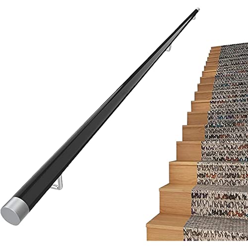 Handläufe für Treppen aus Holz – Komplettset, runder rutschfester Holz-Treppenhandlauf für den Innenbereich, ältere Kinder, Villa, Dachboden, Sicherheitsgeländer, Haltegriff, Korridor, an der Wand von ZLSPON