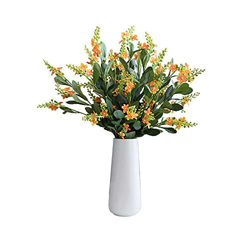 ZLSPON Künstliche Blumen 27,56 Zoll Blumenarrangements, künstliche Blumen mit weißer Keramikvase, künstliche Pflanzendekoration für Zuhause, Esszimmerdekorationen, Blumen Bright Day von ZLSPON