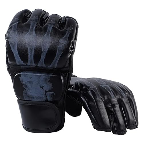 Boxhandschuhe, Unisex, Schwarze Fingerlose Handschuhe Für Taekwondo, Schutzhandschuhe Für MMA-Kampftraining Boxhandschuhe, Unisex, Schwarze Fingerlose Handschuhe Für Taekwondo, Schutzhandschuhe Für MMA-Kampftraining von ZLXHDL