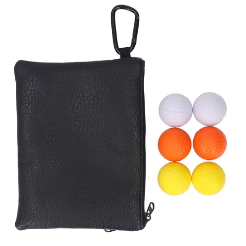 ZLXHDL 6-teiliges Golfball-Set, Bälle mit strukturierter Oberfläche in 3 Farben und PU-Aufbewahrungstasche, Golfballtasche, Golfausrüstungsset für das Training von Golfbegeisterten zum von ZLXHDL