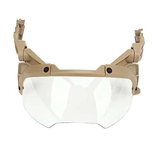 ZLXHDL Schutzbrille Kompatibel Mit Mich-Helm, PC-verstellbare Airsoft-Visierbrille Mit Transparenter Linse Zum Radfahren(Gelb) von ZLXHDL