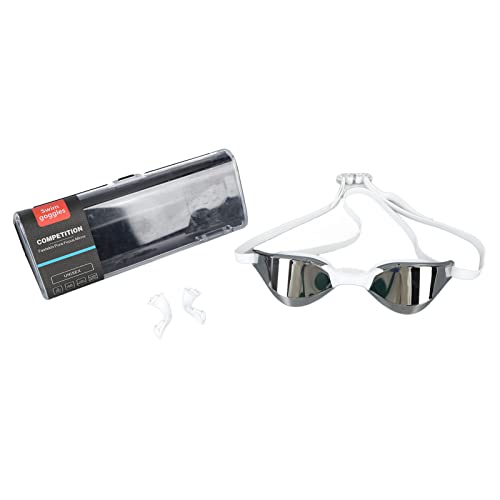 ZLXHDL Schwimmbrille, kein ufen, UV-Schutz, Schwimmbrille, hochauflösende Gläser, Schwimmbrille für Erwachsene für Schwimmrennbrillen (Weißer Splitter) von ZLXHDL