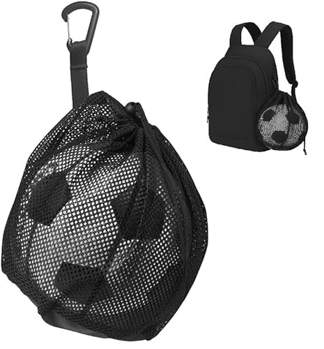 ZMDMAH Ballsack mit Kordelzug Schnallenclip, Ballnetz 1 Ball Basketball Tasche, Rucksack Tragbare Ballnetz, Basketball Bag Ball Netztasche Balltasche, Net Tasche für Fußball Tennis Kinder Erwachsene ZMDMAH Ballsack mit Kordelzug Schnallenclip, Ballnetz 1 Ball Basketball Tasche, Rucksack Tragbare Ballnetz, Basketball Bag Ball Netztasche Balltasche, Net Tasche für Fußball Tennis Kinder Erwachsene von ZMDMAH