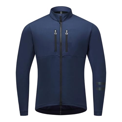 ZNTIHZ Winter-Radjacken Für Männer Radfahren Jacken Männer Und Frauen Mäntel Winter Thermo Fleece Windjacke Fahrrad Kleidung Motorrad Fahrrad Jacken 0℃-15℃ Für Radfahren, Wandern(Blue,EU XS) von ZNTIHZ