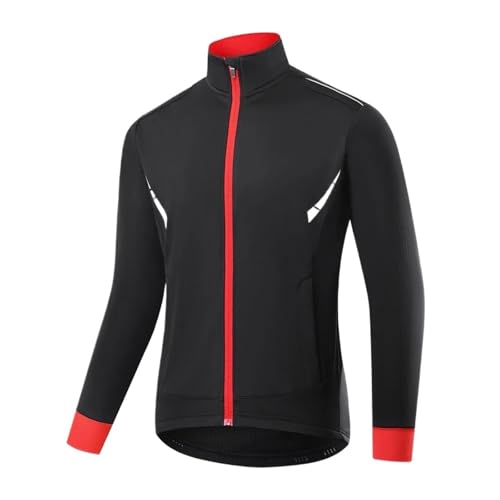 ZNTIHZ Winter-Radjacken Für Männer Winter Männer Radfahren Jacke Wasserdicht Winddicht Thermo Fleece Bike Jersey Fahrrad Reiten Laufen Snowboard Jacke Für Radfahren, Wandern(Black A,EU 3XL) von ZNTIHZ