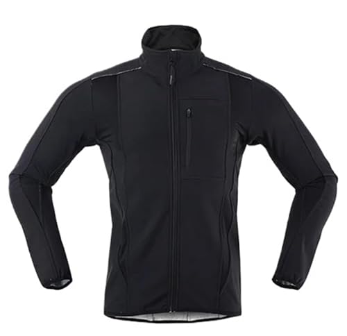 ZNTIHZ Winter-Radjacken Für Männer Winter Warm Up Thermo-Radjacke, Fahrrad, Rennrad, Kleidung, Winddicht, wasserdicht, Langarm-Trikot Für Radfahren, Wandern(Black,L) von ZNTIHZ