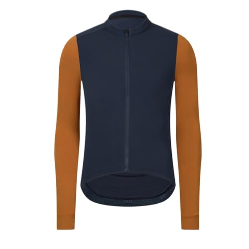 ZNTIHZ Winter-Radjacken Für Männer Winterjacke Mann Winter Radtrikot Thermofleece Langarm Fahrradbekleidung Fahrradbekleidung Trainingsuniform Für Radfahren, Wandern(Blue,XL) von ZNTIHZ