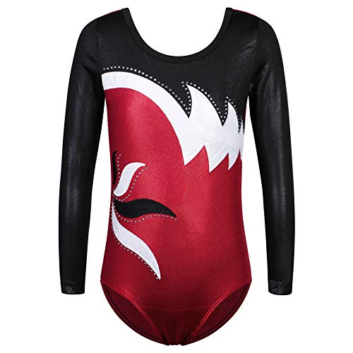 ZNYUNE Kinder Gymnastik Trikot Klassisch Gymnastikanzug Langarm für Mädchen 197 WineRed 16A ZNYUNE Kinder Gymnastik Trikot Klassisch Gymnastikanzug Langarm für Mädchen 197 WineRed 16A von ZNYUNE