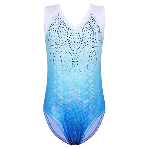 ZNYUNE Kinder Mädchen Gymnastik Trikot Gymnastikanzug ärmellos Klassisch 230 LightBlue 12A ZNYUNE Kinder Mädchen Gymnastik Trikot Gymnastikanzug ärmellos Klassisch 230 LightBlue 12A von ZNYUNE