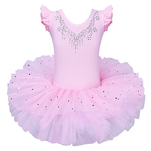 ZNYUNE Mädchen Kinder Ballett Tanz Kleid Klassik Ballettanzug 184 Rose M von ZNYUNE