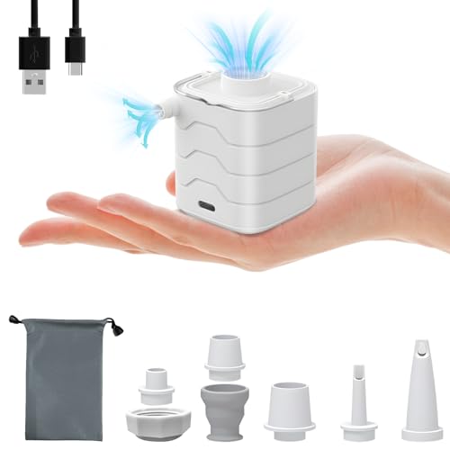 ZOBMIO Elektrische Luftpumpe, Tragbare Multifunktion Mini Pumpe zum Inflate und Deflate, mit Wiederaufladbare Akku & USB C Kabel, für Luftmatratzen Schwimmring ZOBMIO Elektrische Luftpumpe, Tragbare Multifunktion Mini Pumpe zum Inflate und Deflate, mit Wiederaufladbare Akku & USB C Kabel, für Luftmatratzen Schwimmring von ZOBMIO