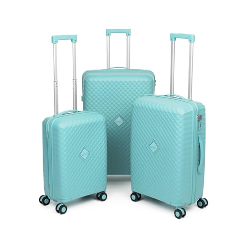 ZOCILOR 3-teiliges Kofferset: 20", 24" und 28" Spinner-Koffer - Langlebig, Leicht, Erweiterbar und TSA-zugelassen (Eisblau) von ZOCILOR