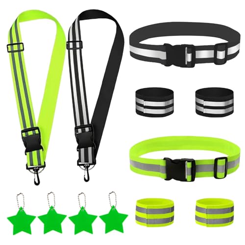 ZOCONE 12 Stück Fahrrad Reflektoren Kleidung Set Elastisch Reflektorband Sicherheitsweste Reflektor Gürtel Reflektierende Schultergurt Hosenklammer Fahrrad Reflektor Anhänger Reflektoren zum Joggen ZOCONE 12 Stück Fahrrad Reflektoren Kleidung Set Elastisch Reflektorband Sicherheitsweste Reflektor Gürtel Reflektierende Schultergurt Hosenklammer Fahrrad Reflektor Anhänger Reflektoren zum Joggen von ZOCONE