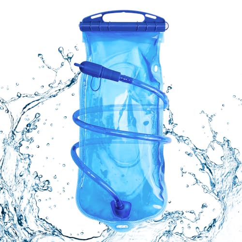 ZOESURE Trinkrucksack, 2L Wasserblase für Trinkrucksack,Trinkblase mit Beissventil Hydration Bladder, BPA-Frei Auslaufsicher Wasserreservoir,Trinkbeutel zum Wandern für Laufen,Wandern,Radfahren von ZOESURE