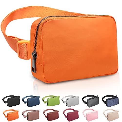 ZOMAKE Bauchtasche für Herren Damen - Sport Mode Hüfttaschen Hüfttasche für Outdoor Aktivität Reise Gürteltasche Stylisch mit Mehreren Fächern(Orange) von ZOMAKE