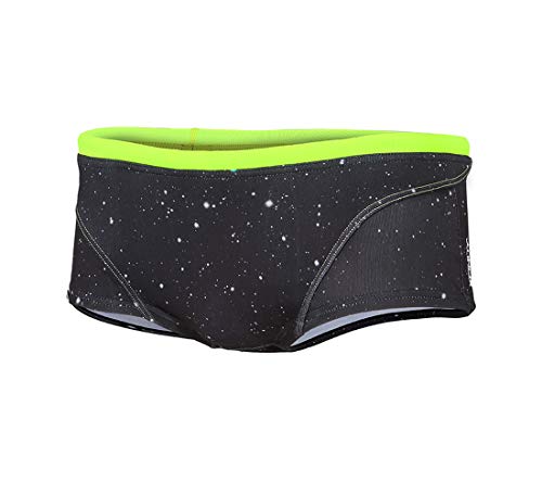 ZONE3 Cosmic Herren-Badehose, Herren, Badeshorts, SW18MCOBS115/36, Grau/Flurogelb, 46 von ZONE3