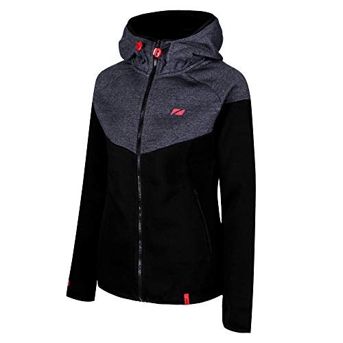 ZONE3 Damen Women's Cotton Casual Hoodie Jungen, Schwarz/Grau/Cora, Größe S von ZONE3