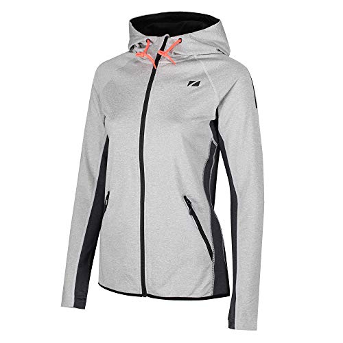 ZONE3 Damen Performance Culture Zip Hoodie Marl Grey/Charcoal/Electric Coral, XL ZONE3 Damen Performance Culture Zip Hoodie Marl Grey/Charcoal/Electric Coral, XL von ZONE3