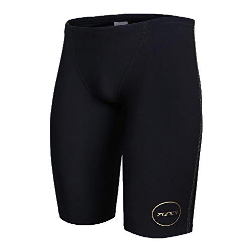 ZONE3 Herren Mf-x Performance Gold FINA-genehmigte Badehose, Herren, SW18MFJX101/36, schwarz/goldfarben, 46 von ZONE3