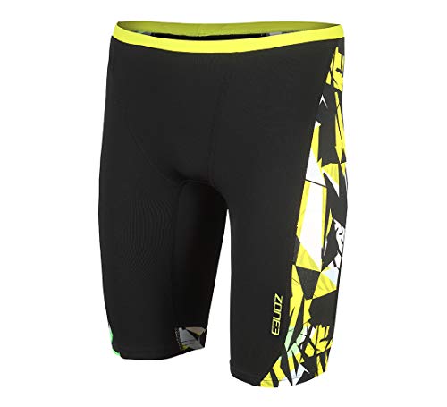 ZONE3 Jungen High Jazz 2.0 Badehose, Jungen, SW19KBZJ117/10/11, Schwarz/Gelb/Gr, 36 von ZONE3