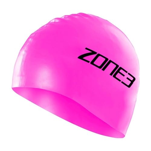 ZONE3 Schwimmen Badekappe, Hi-Vis Pink, One Size von ZONE3