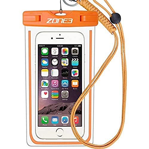 ZONE3 Unisex-Adult Buoyancy Waterproof Phone Pouch wasserdichte Handyhülle, Orange, One Size von ZONE3