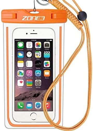 ZONE3 Unisex-Adult Buoyancy Waterproof Phone Pouch wasserdichte Handyhülle, Orange, One Size von ZONE3