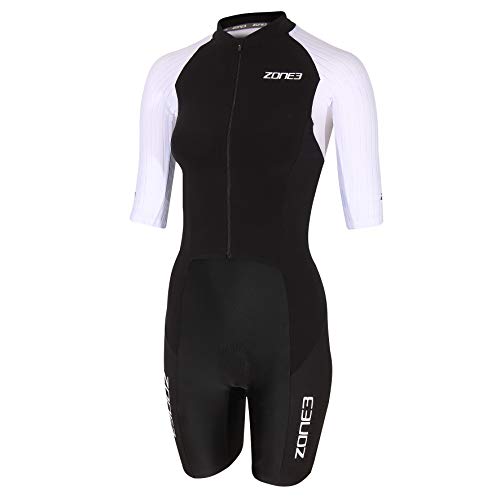 Zone3 Lava Long Distance Full Zip Kurzarm Trisuit Damen schwarz/weiß Zone3 Lava Long Distance Full Zip Kurzarm Trisuit Damen schwarz/weiß von ZONE3