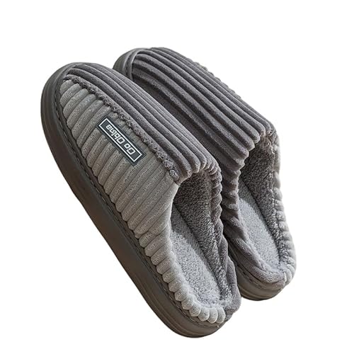ZONTO Hausschuhe Herren Winter Große Baumwollschuhe Für Den Außenverschleiß Und Den Haus Im Innenhaus Verwenden Dick Locked Plüsch Warme Anti-Rutsch-Hausschuhe-A-48/49 ZONTO Hausschuhe Herren Winter Große Baumwollschuhe Für Den Außenverschleiß Und Den Haus Im Innenhaus Verwenden Dick Locked Plüsch Warme Anti-Rutsch-Hausschuhe-A-48/49 von ZONTO