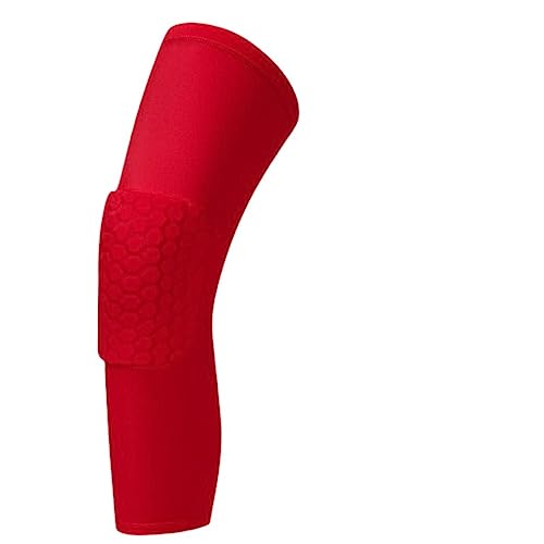 ZONTO Knieschoner Basketball Volleyball Kniepolster Cellular Foam Support Kompression Bein Sleeves Kniepolster Unterstützung Sport Kniepolster-2Pc Red,L von ZONTO