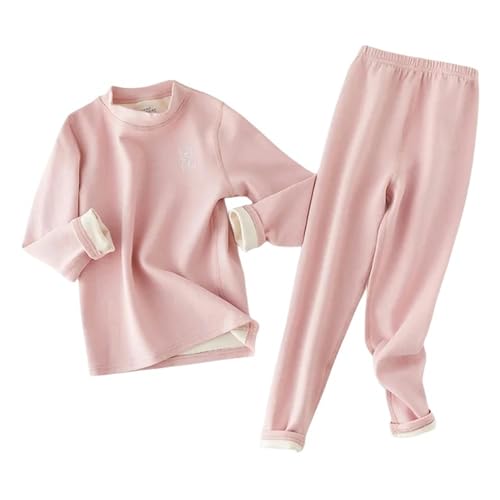 ZONTO Winterunterwäsche für Kinder Kinder Thermounterwäsche Set Winter Jungen Und Mädchen Hosen Verdickte Warme Heimkleidung 14-15 Jahre Alt-Pink-110Cm ZONTO Winterunterwäsche für Kinder Kinder Thermounterwäsche Set Winter Jungen Und Mädchen Hosen Verdickte Warme Heimkleidung 14-15 Jahre Alt-Pink-110Cm von ZONTO