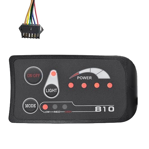ZONTTR S810 E-Bike-Messgerät, LED-Anzeige, IP65, 36 V UART, für Ersatzteile für Elektrofahrrad-Elektrofahrrad-Messgeräte (SM 6PIN) von ZONTTR
