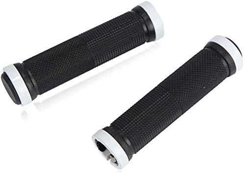 ZOOENIE Fahrradgriffe Fahrradlenker MTB Griffe, Mountain Bike Grips Lock auf Fahrrad Lenker Grip Auch für BMX Floding Bike, Doppel Verriegelung, für Die Durchmesser 20-22mm Lenker (Weiß) von ZOOENIE