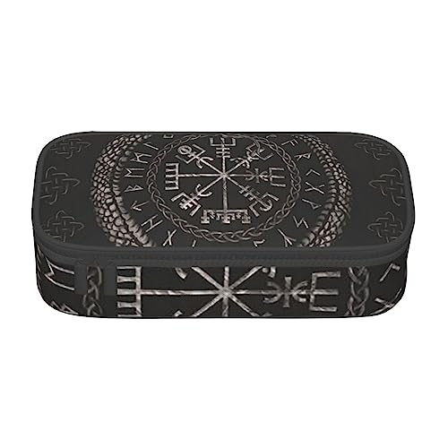 ZORIN Großes Federmäppchen, große Kapazität, Stiftehalter, Vegvisir in Ouroboros Rune, tragbar, Büro, Schreibwaren, Make-up-Tasche, geeignet für Schule, Büro, Studenten, Erwachsene, Schwarz , ZORIN Großes Federmäppchen, große Kapazität, Stiftehalter, Vegvisir in Ouroboros Rune, tragbar, Büro, Schreibwaren, Make-up-Tasche, geeignet für Schule, Büro, Studenten, Erwachsene, Schwarz , von ZORIN