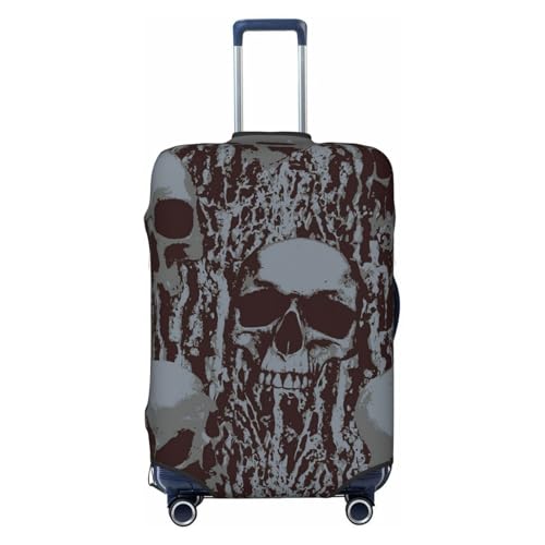 ZORIN Reisegepäck-Abdeckung, Trolley-Koffer, Totenkopf, Streifen, waschbar, passend für 58,4 - 81,3 cm große Gepäckstücke, Schwarz , XL von ZORIN