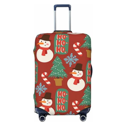 ZORIN Reisegepäck-Abdeckung, Trolley-Koffer, Weihnachtsbaum, Schneemann, schützend, waschbar, passend für 58,4 - 81,3 cm große Gepäckstücke, Schwarz , M von ZORIN