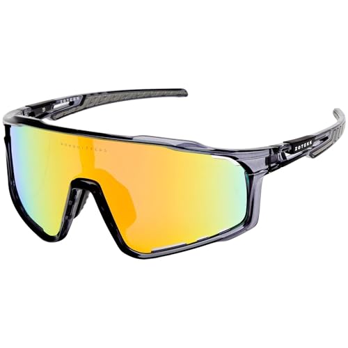 ZOTEKK Fahrradbrille - Sport Sonnenbrille für Radfahren, Laufen & Outdoor | UV400 Schutz, Anti-Beschlag & Leichtgewicht | Perfekte Passform für Damen & Herren | Grau ZOTEKK Fahrradbrille - Sport Sonnenbrille für Radfahren, Laufen & Outdoor | UV400 Schutz, Anti-Beschlag & Leichtgewicht | Perfekte Passform für Damen & Herren | Grau von ZOTEKK