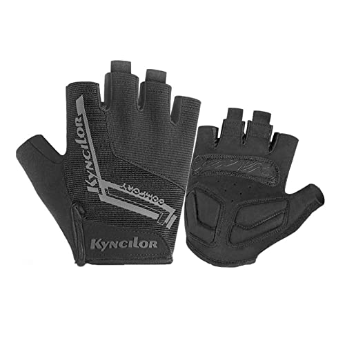 Fahrradhandschuhe für Herren und Damen, Halbfinger-Design/Rennrad/Mountainbike-Handschuhe mit stoßdämpfender Polsterung, Mikrofaser-Daumentuch, flexible und bequeme Passform, leicht, atmungsaktiv, von ZPUNGKY