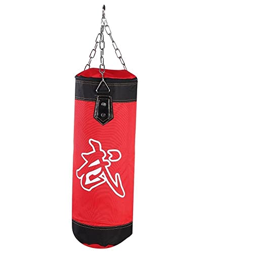 Boxsack Leerer Box-Sandsack for Aufhängen, Kick-Sandsack, Boxtraining, Kampf, Karate-Sandsack Boxing Bag (Color : Red 60cm) von ZQGTSAX