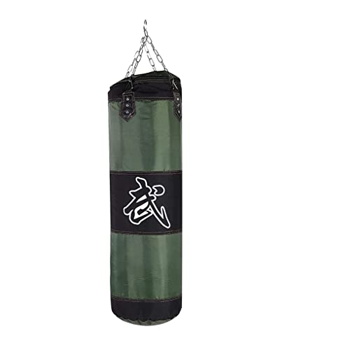 Boxsack Sacco da Boxe Sandsack Home Fitness Hook Hanging Kick punzonatura Training Kampf Karate Punch Muay Thai Sandsack Boxing Bag (Color : Green100cm) von ZQGTSAX