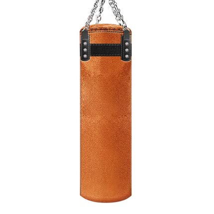 Boxsack Sandsack aus verdicktem Leder, Wildlederhaken, hängender Boxsack, der Muay Thai-Zug-Boxsandsäcke Tritt Boxing Bag (Color : 60cm Suede) von ZQGTSAX