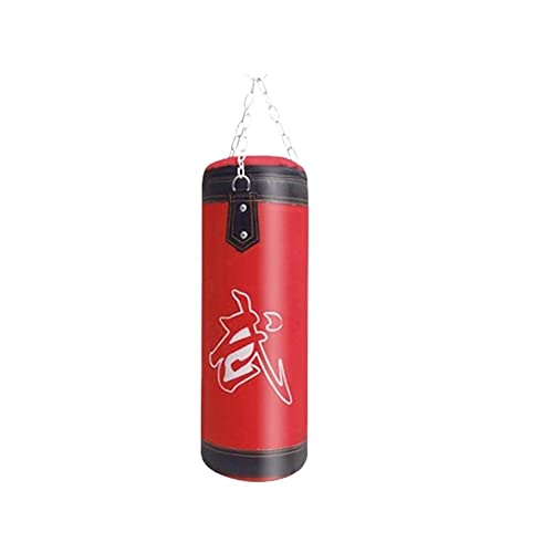 Boxsack Strapazierfähiger Oxford-Stoff, Boxsandfüllung, verdicken, Training, Fitnessübungen, Schlagsandsack Boxing Bag (Color : 60cm Red) von ZQGTSAX