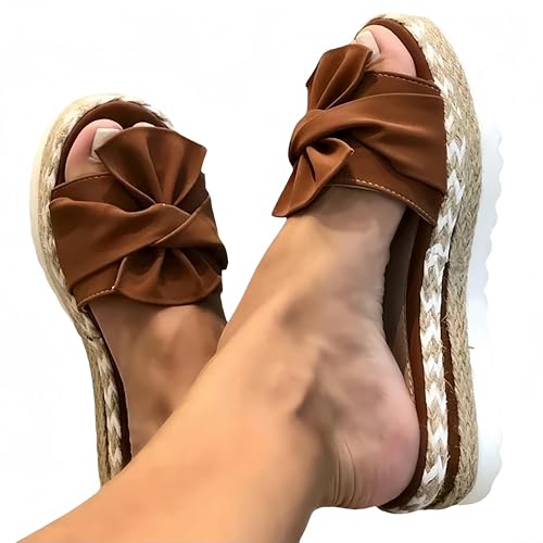 ZQUZEMS Damensandalen Frauen Heels Sandalen Mit Keilen Schuhe Plattform Hausschuhe Elegante Sommer Schuhe von ZQUZEMS