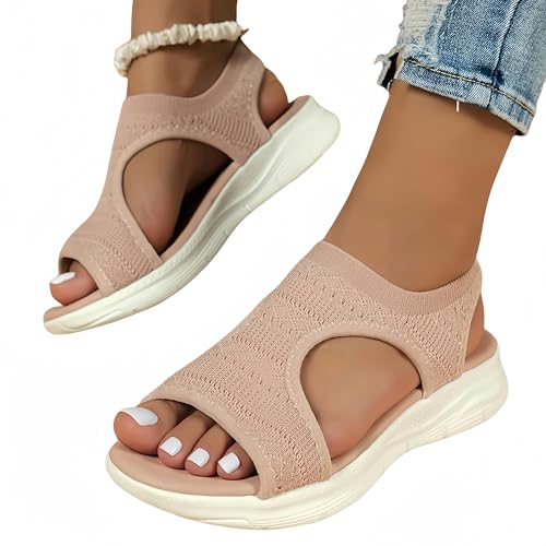ZQUZEMS Damensandalen Frauen Sommer Schuhe Plattform Sandalen Open Toe Keil Sandalen Leichte Freizeitschuhe von ZQUZEMS
